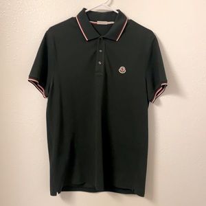 Moncler Men's Polo Shirt with Tricolor Detail